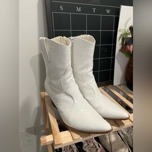 White “Coconuts” by Matisse mid-calf booties